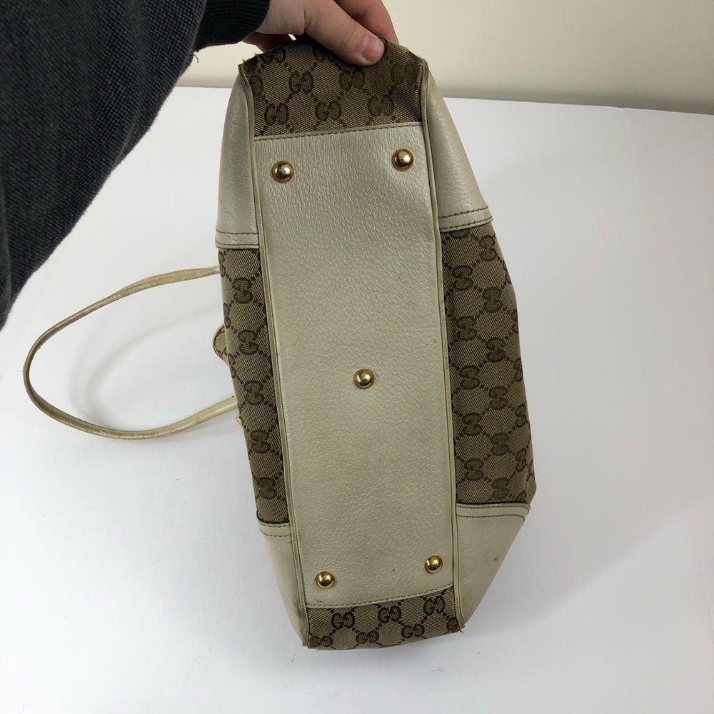 Gucci Beige and Brown GG Pattern Tote - Picture 11 of 15